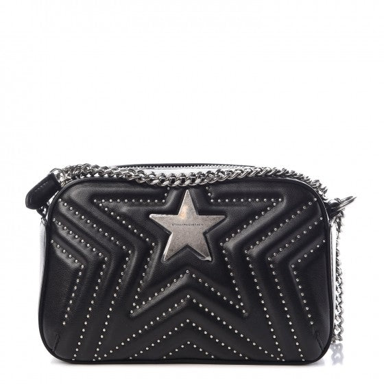 Stella McCartney Eco Alter Nappa Studded Star Shoulder Bag Black 1 of 6