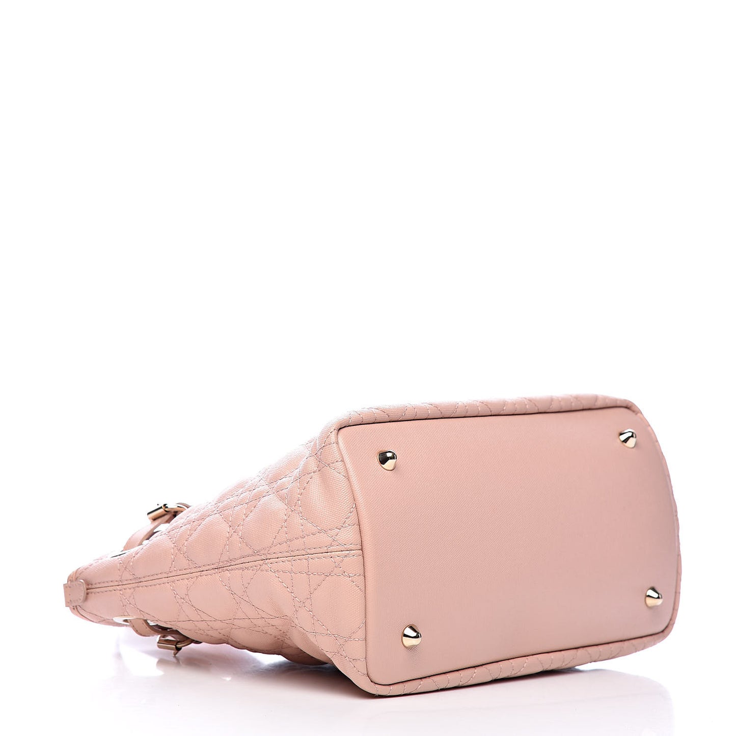 Coated Canvas Cannage Mini Panarea Tote Light Pink