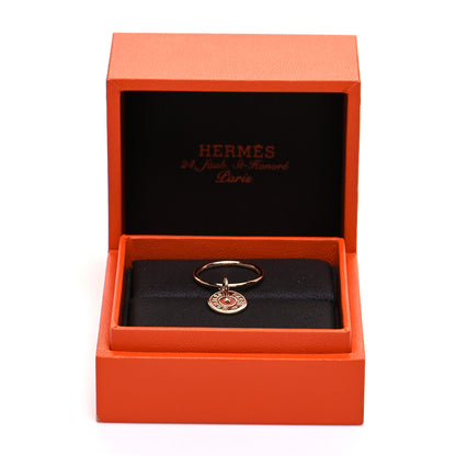 Hermes 18K Rose Gold Diamond Gambade Ring 48 4.5 7 of 7
