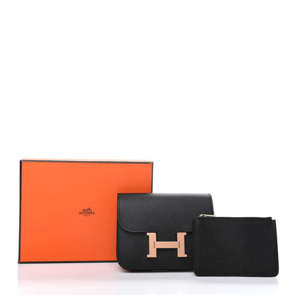 Hermes Epsom Constance Slim Wallet Black 9 of 9