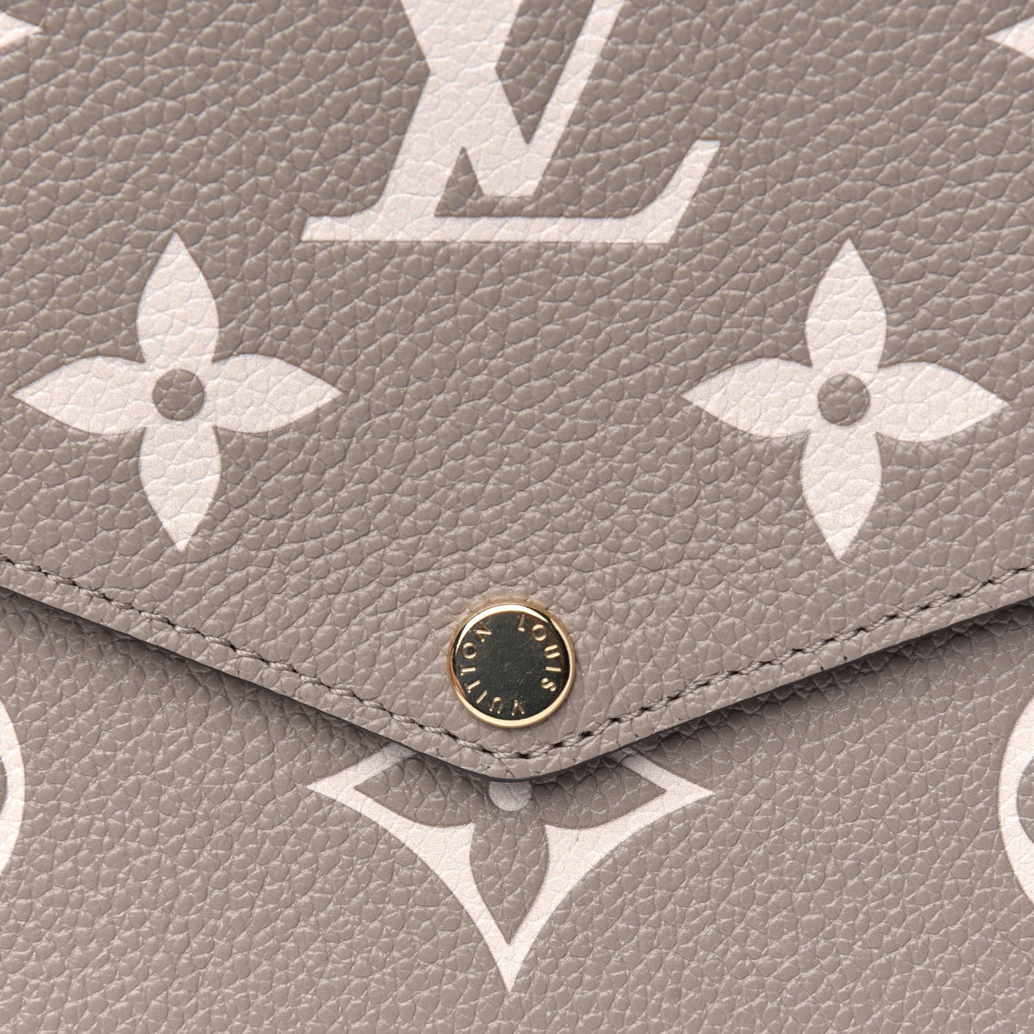 Louis Vuitton Empreinte Monogram Giant Felicie Pochette Tourterelle Creme 10 of 13
