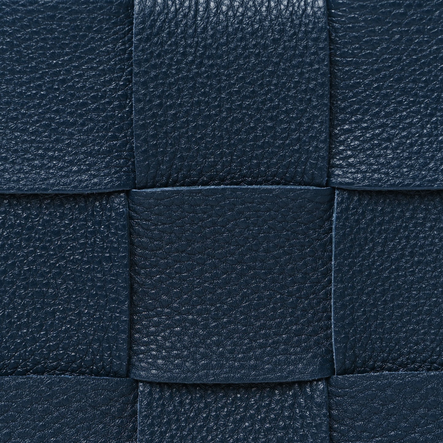 Grained Calfskin Maxi Intrecciato Cassette Crossbody Bag Deep Blue