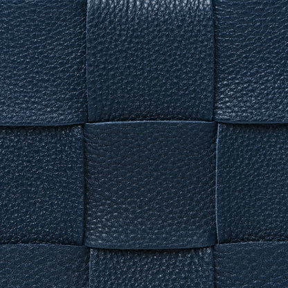 Bottega Veneta Grained Calfskin Maxi Intrecciato Cassette Crossbody Bag Deep Blue 8 of 11