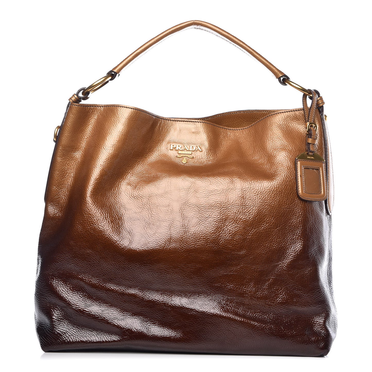 Vernice Sfumata Shoulder Bag Blond Mordore