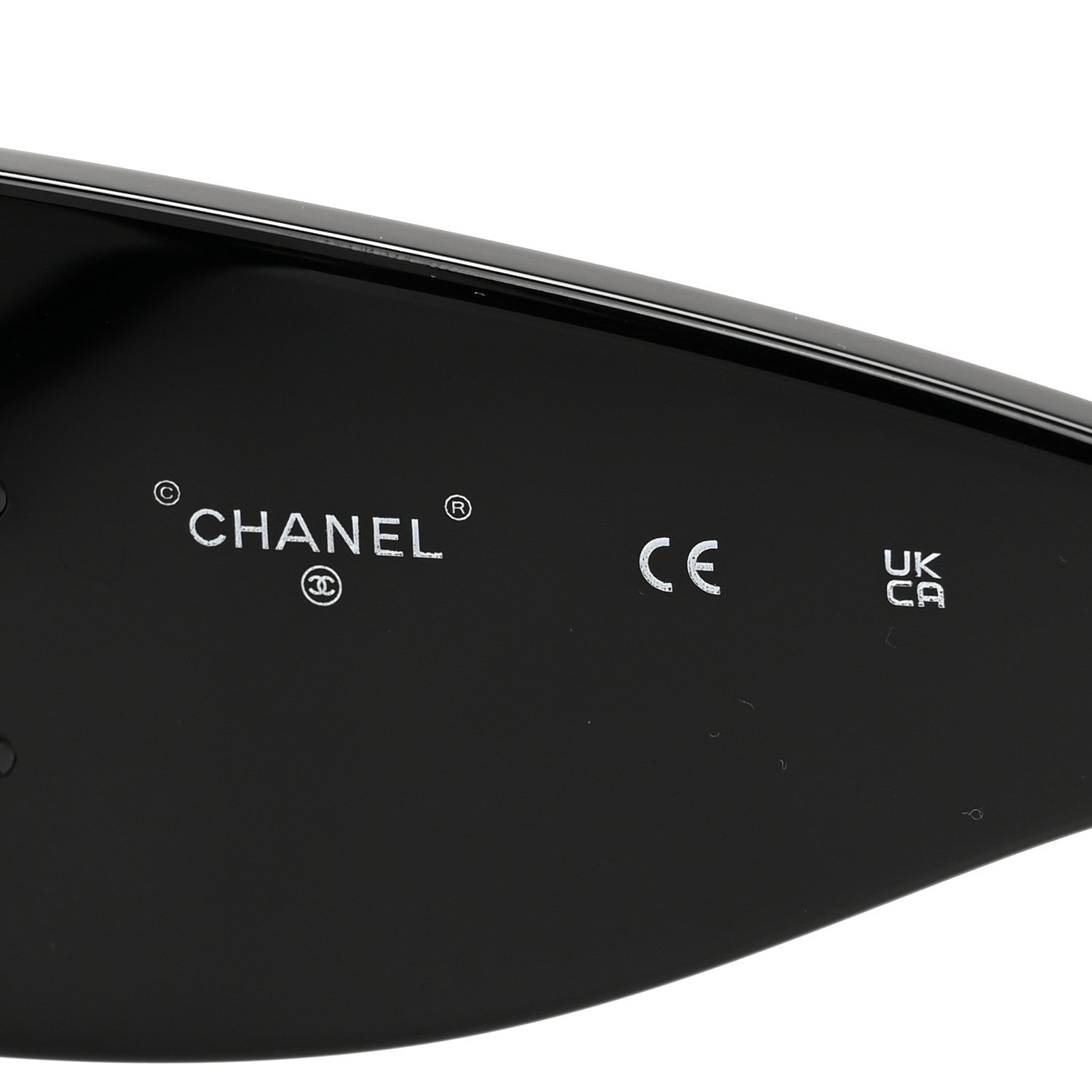 Chanel Acetate CC Logo Square Sunglasses 71628 Black White 6 of 8