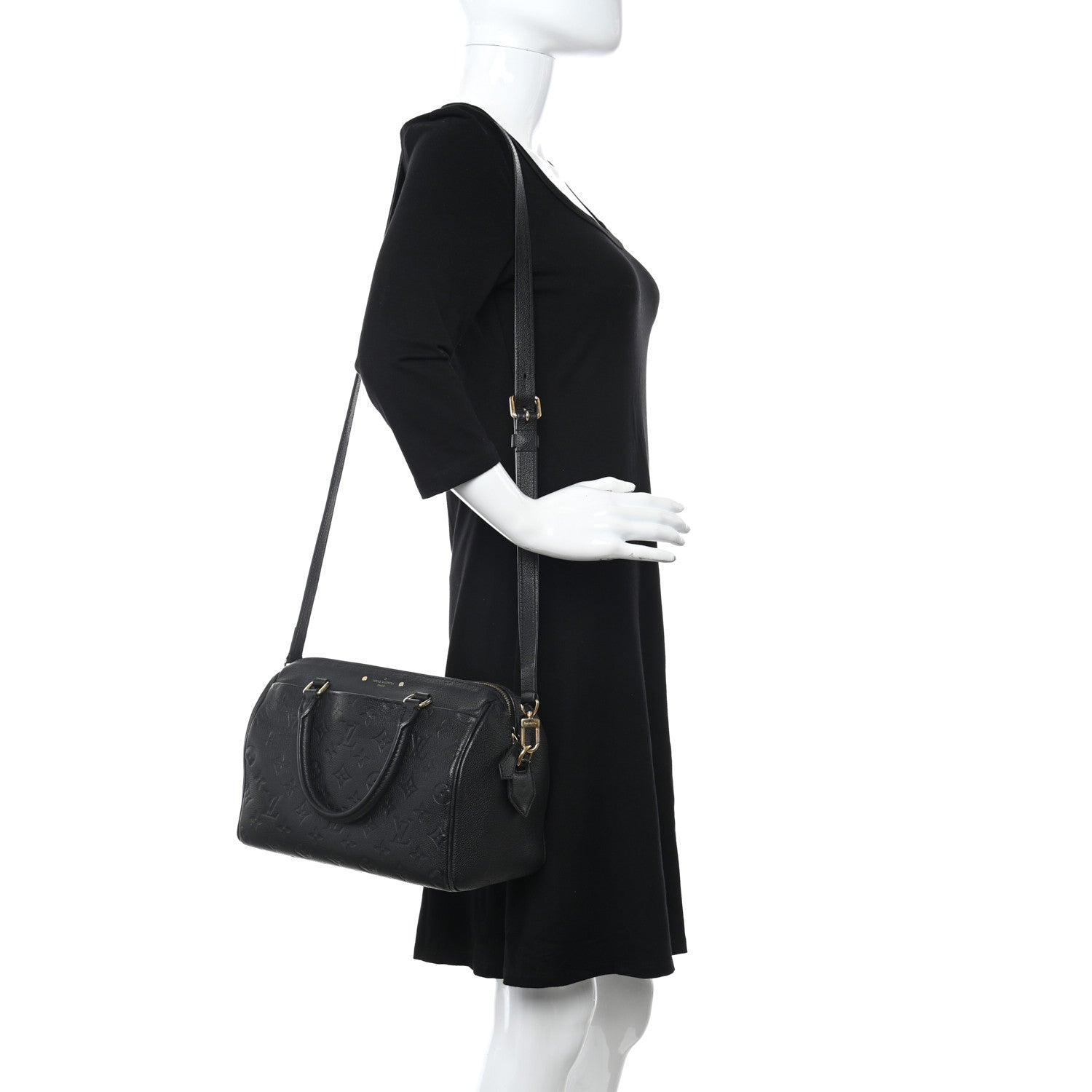 Louis Vuitton Empreinte Speedy Bandouliere 25 NM Black 2 of 13