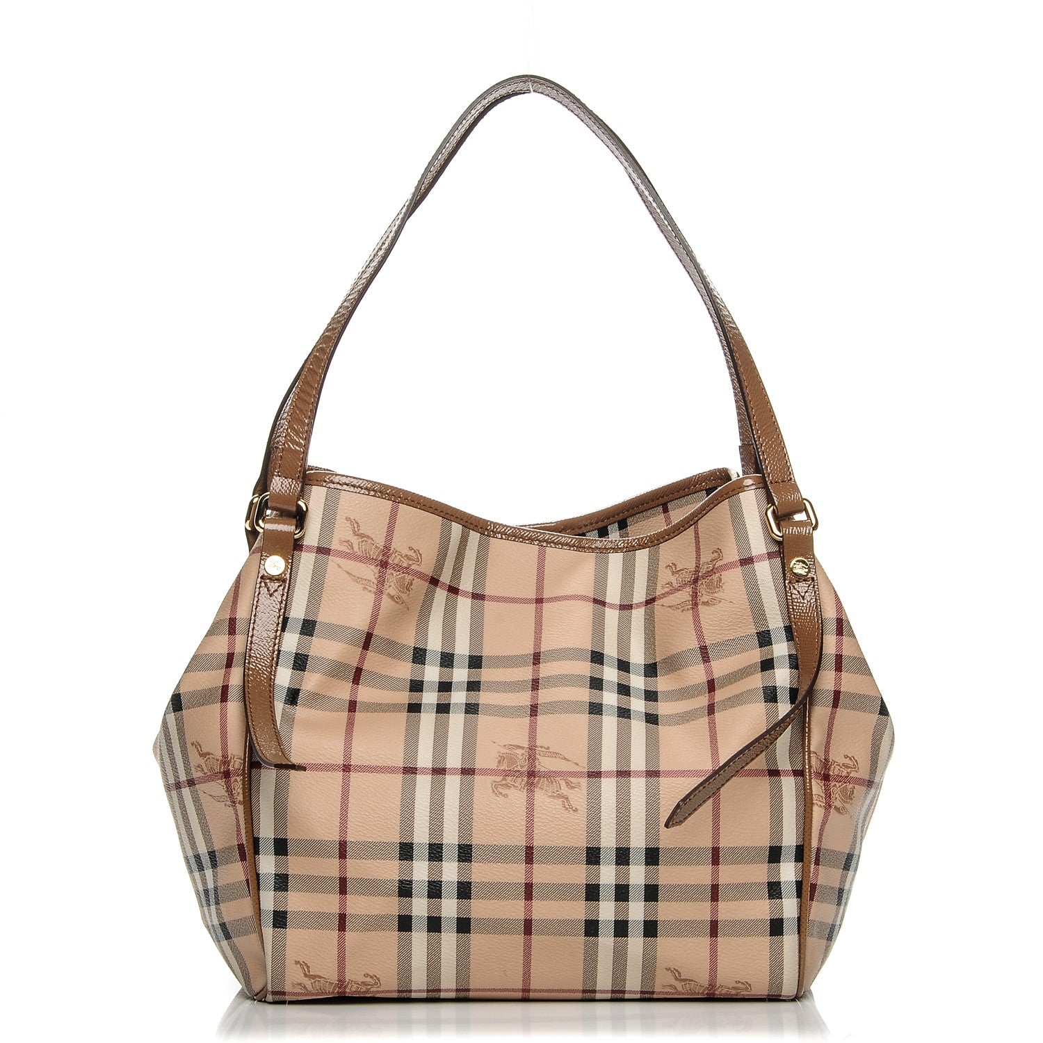 Burberry Haymarket Check Small Canterbury Tote Dark Sand 1 of 7