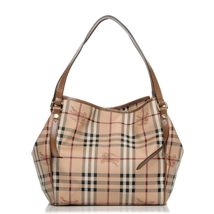 Burberry Haymarket Check Small Canterbury Tote Dark Sand 1 of 7