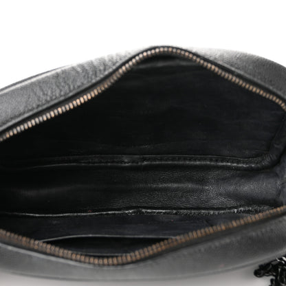 Saint Laurent Grain De Poudre Matelasse Monochrome Monogram Mini Lou Camera Bag Black 5 of 11