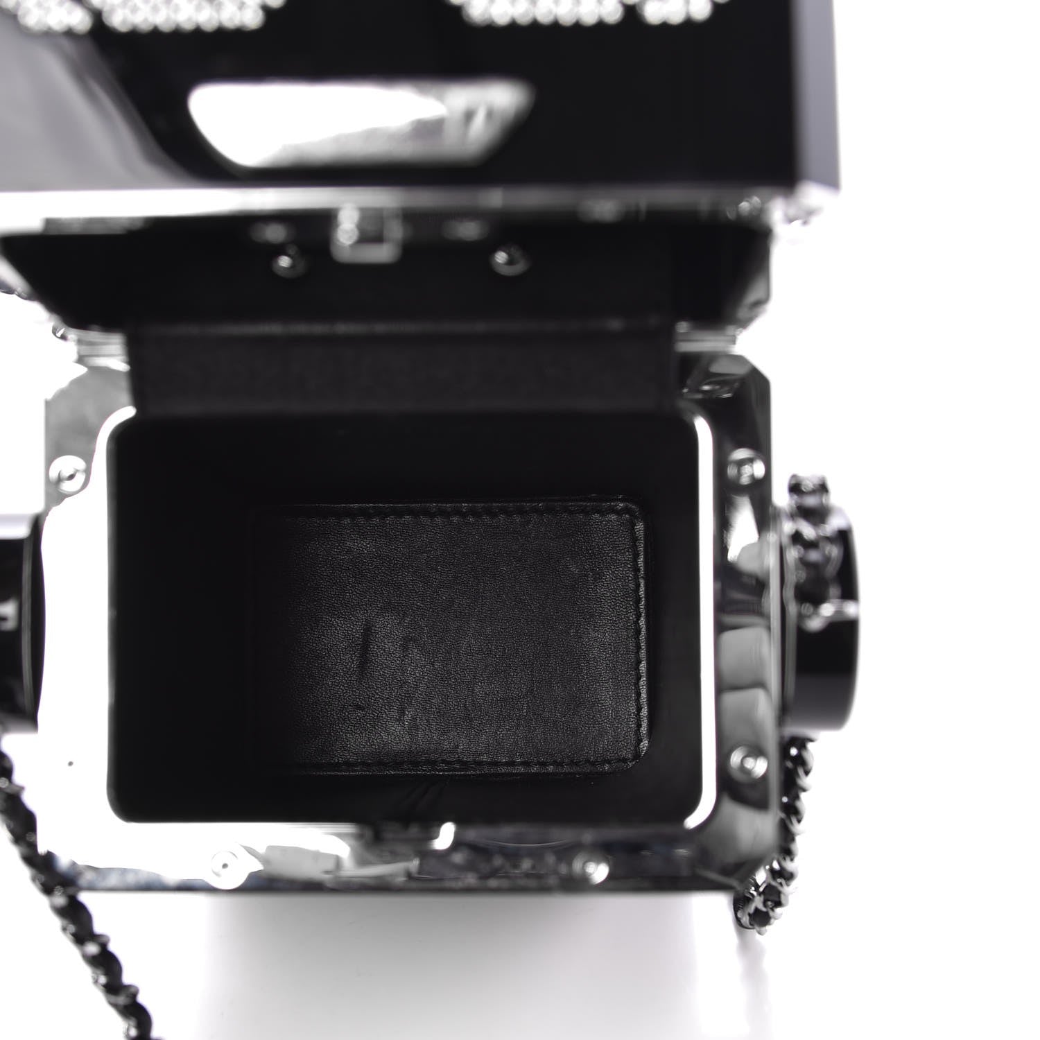 Chanel Plexiglass Crystal Robot Minaudiere Clutch Black 5 of 8