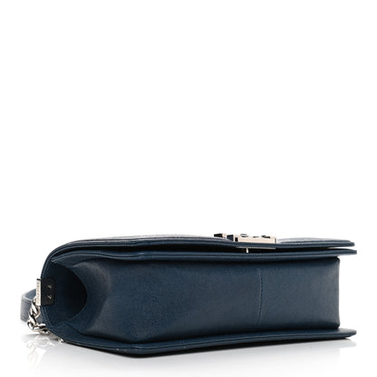 Chanel Caviar Quilted Medium Boy Flap Dark Blue 4 of 11