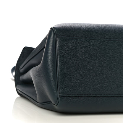 Celine Supple Grained Calfskin Medium Soft 16 Bag Navy Blue 7 of 10