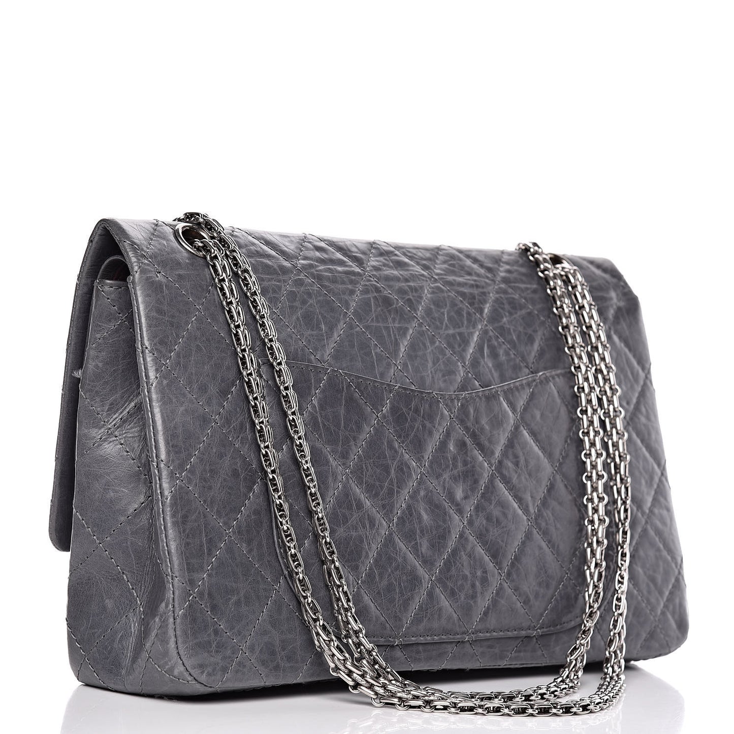 Aged Calfskin Quilted 50th Anniversary 2.55 Reissue 227 Flap Grey