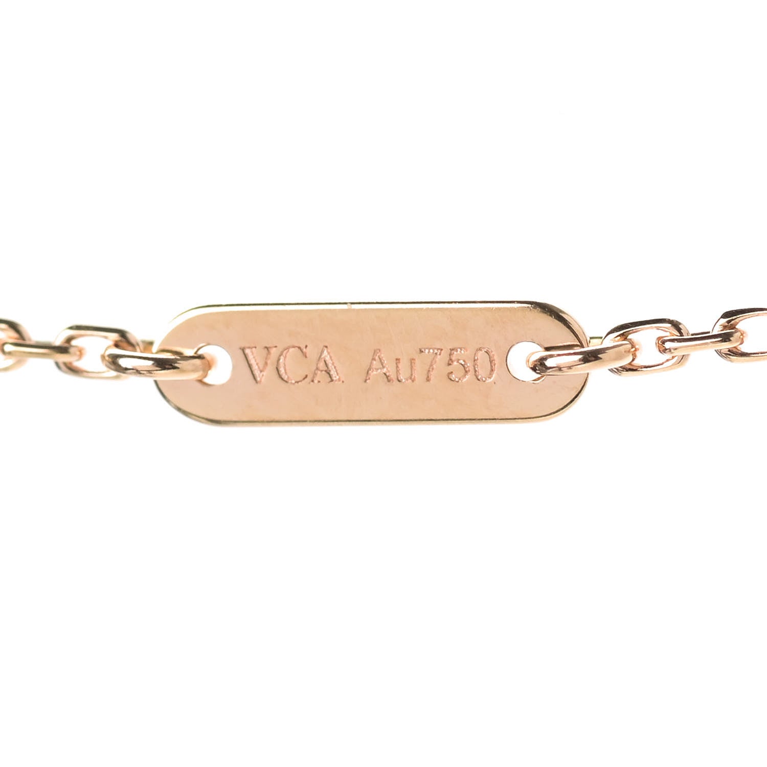 Van Cleef & Arpels 18K Rose Gold Carnelian Sweet Alhambra Pendant Necklace 4 of 7