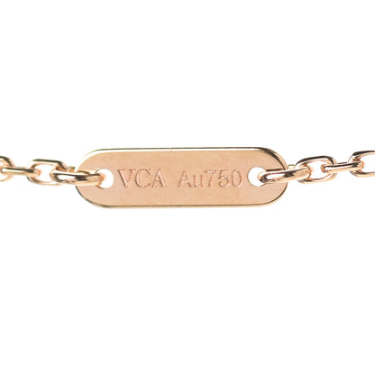 Van Cleef & Arpels 18K Rose Gold Carnelian Sweet Alhambra Pendant Necklace 4 of 7