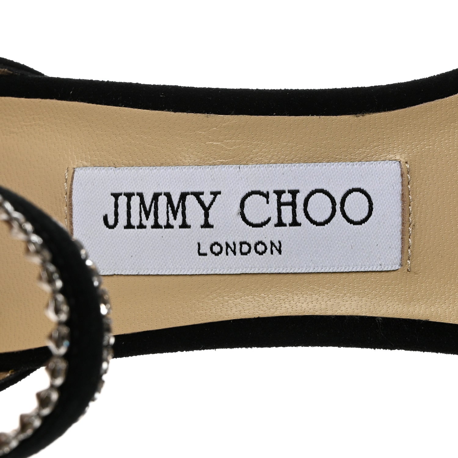 Jimmy Choo Suede Jewel Dochas 100 Open Toe Sandals 36.5 Black 6 of 8