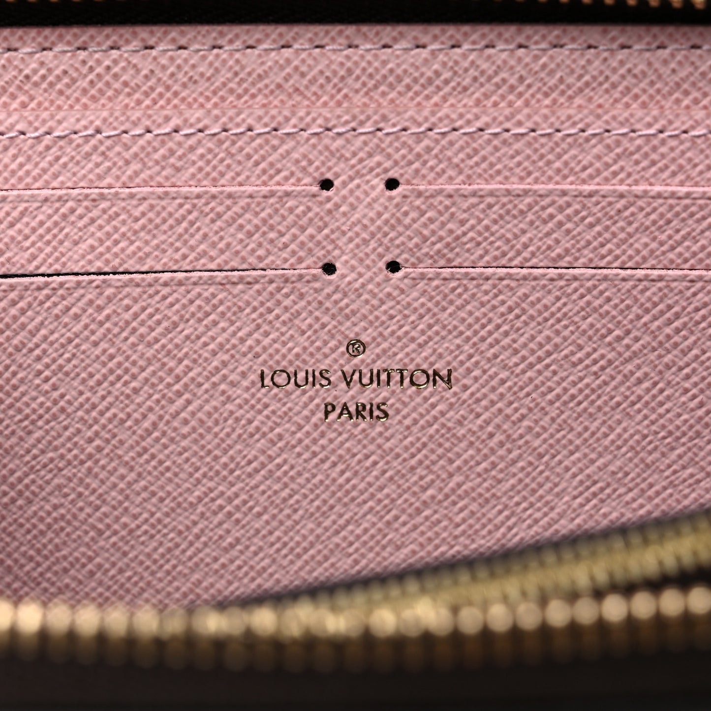 Monogram Clemence Wallet Rose Ballerine