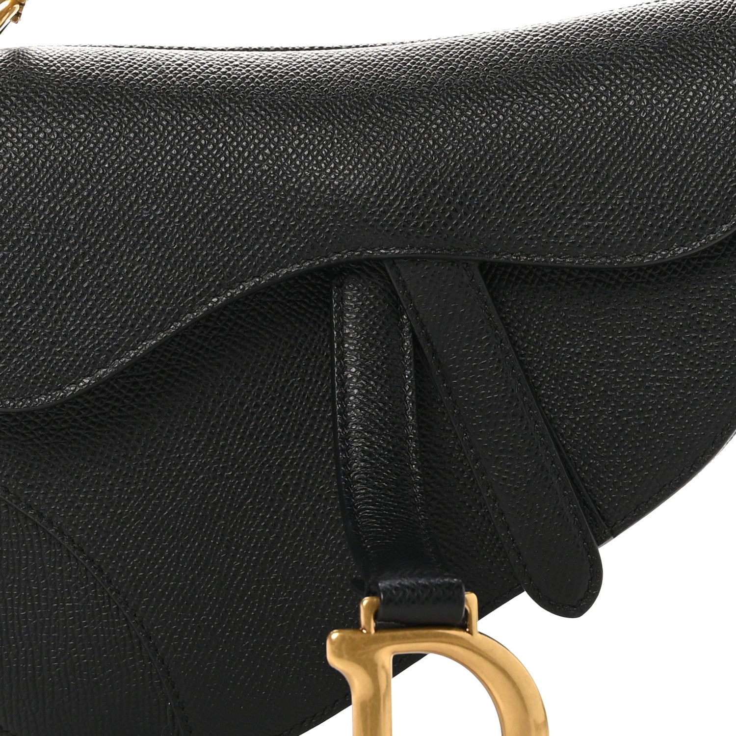 Christian Dior Grained Calfskin Mini Saddle Bag Black 8 of 10
