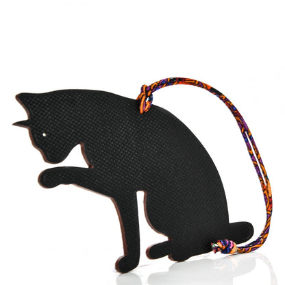 Hermes Togo Grain d'H Petit H Cat Bag Charm GM 1 of 5