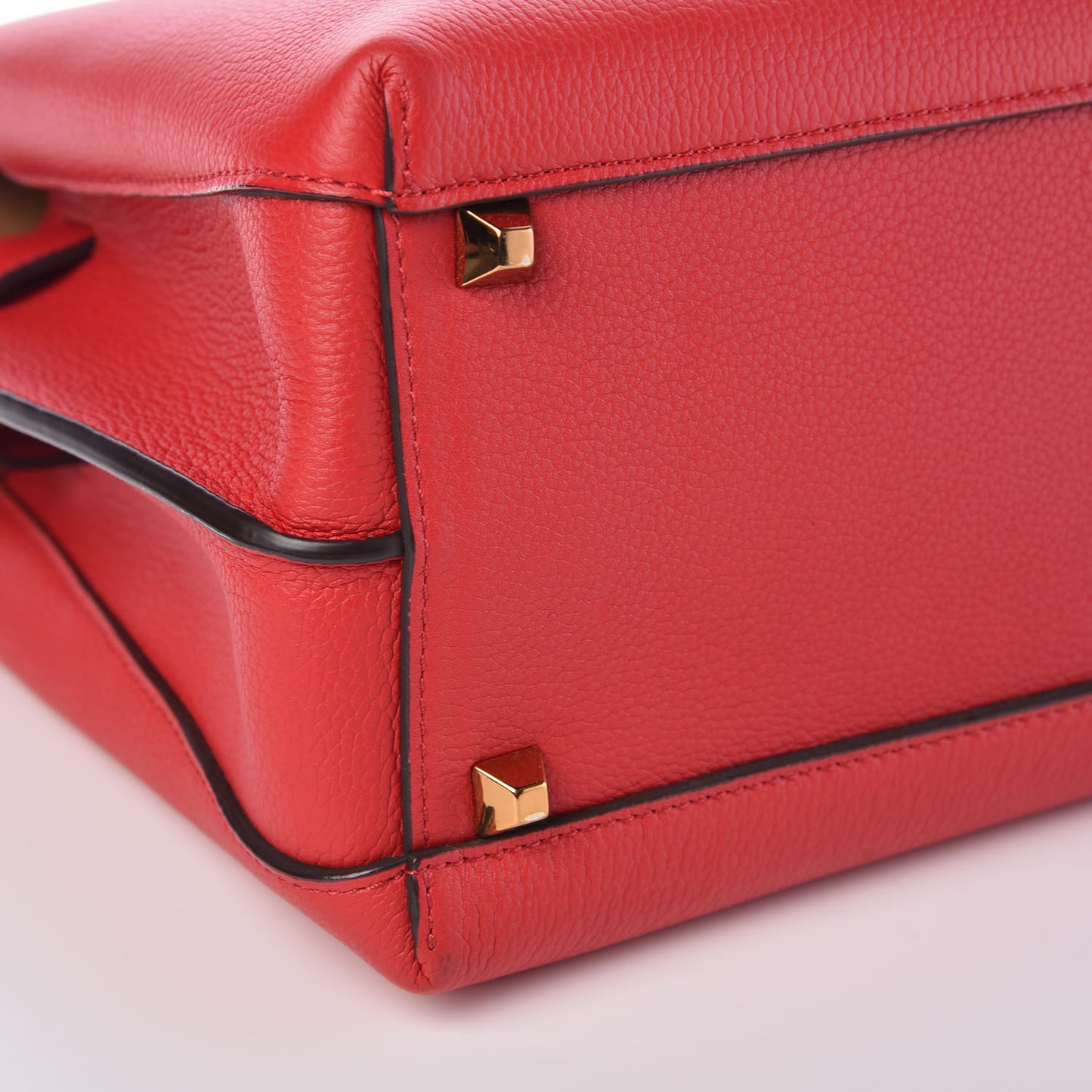 Grained Calfskin Medium Milla Tote Red