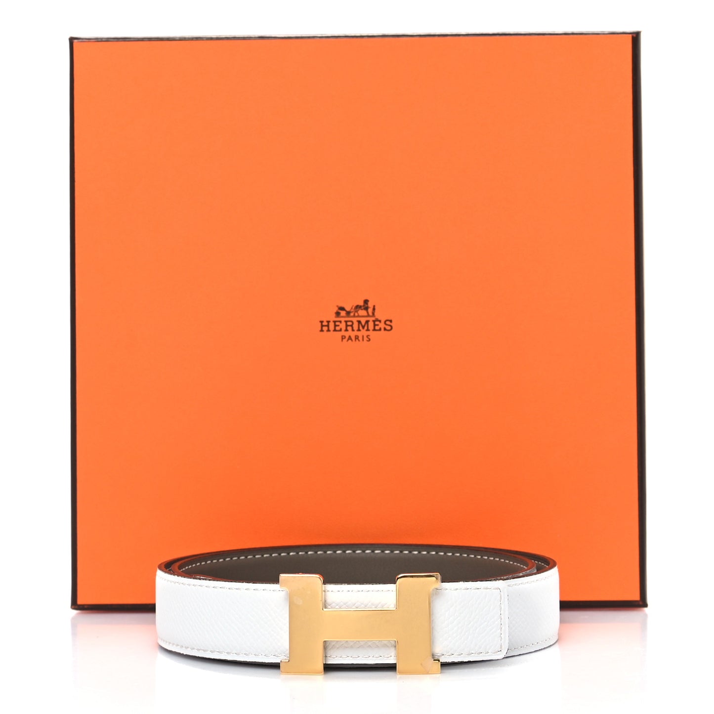 Epsom Swift 24mm Mini Constance H Belt 75 30 White Etoupe