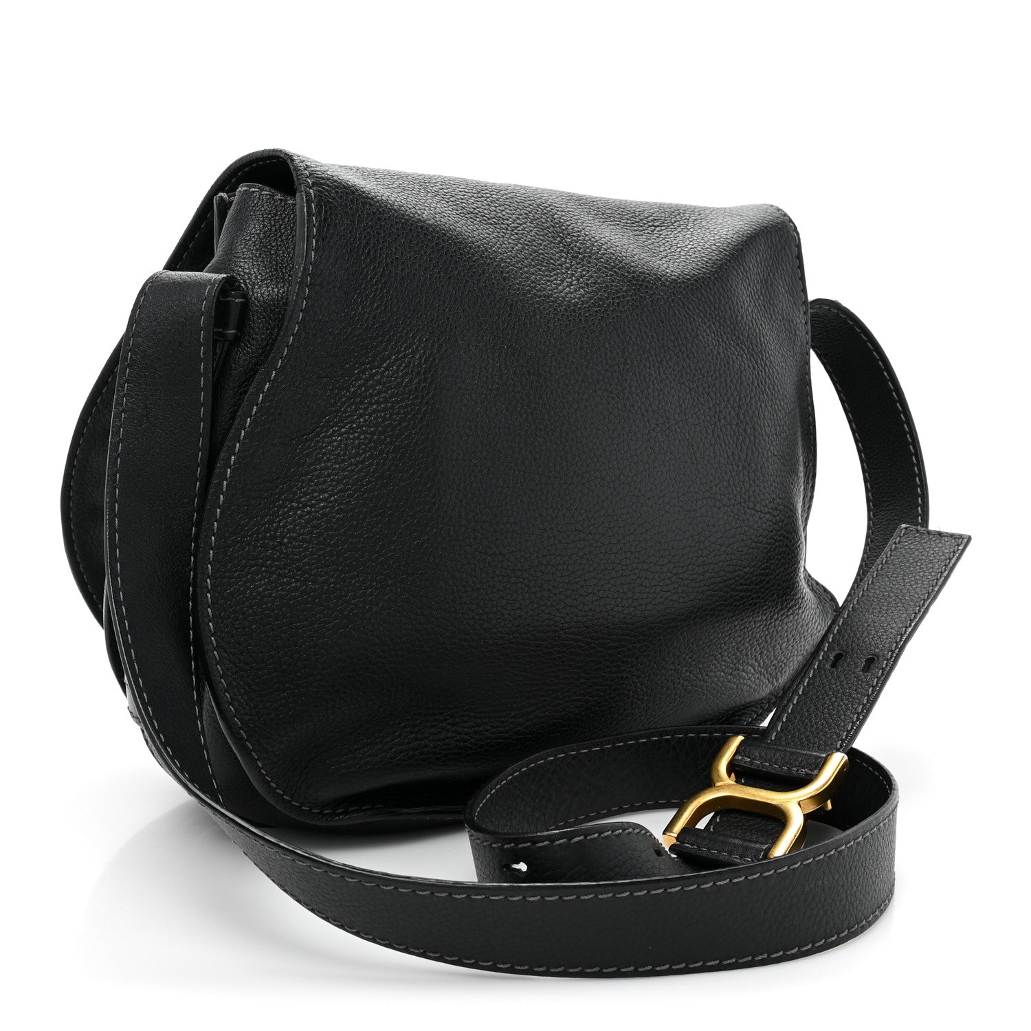 Chloe Calfskin Medium Marcie Round Crossbody Bag Black 3 of 11