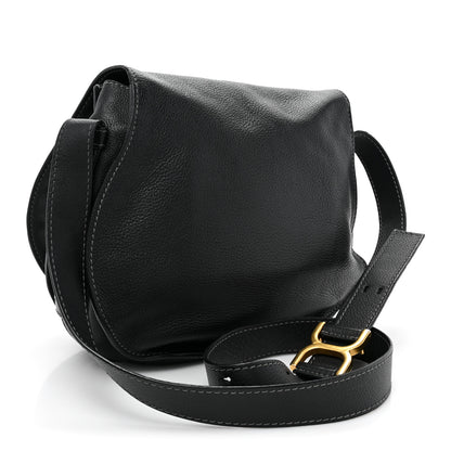 Chloe Calfskin Medium Marcie Round Crossbody Bag Black 3 of 11
