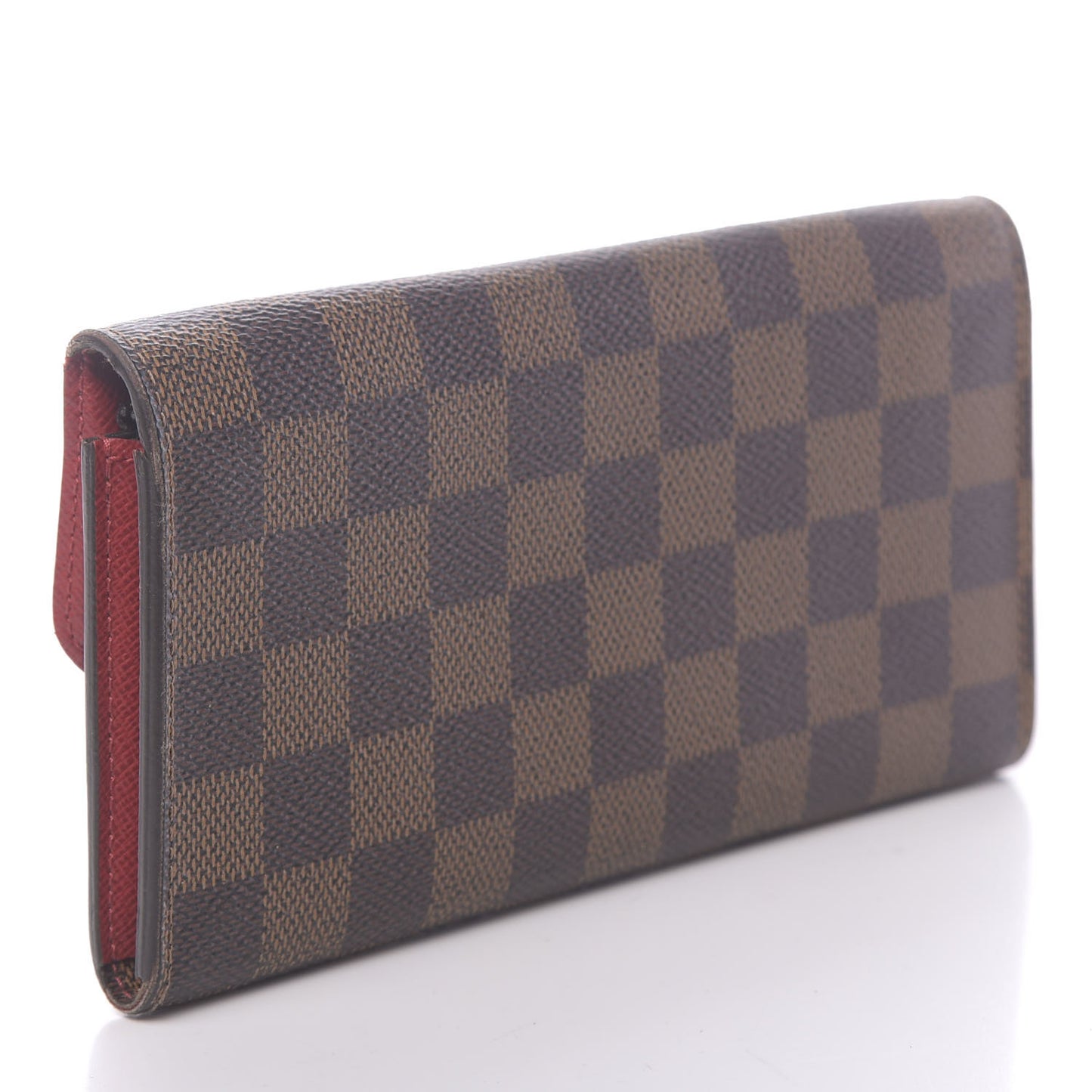 Damier Ebene Emilie Wallet Red