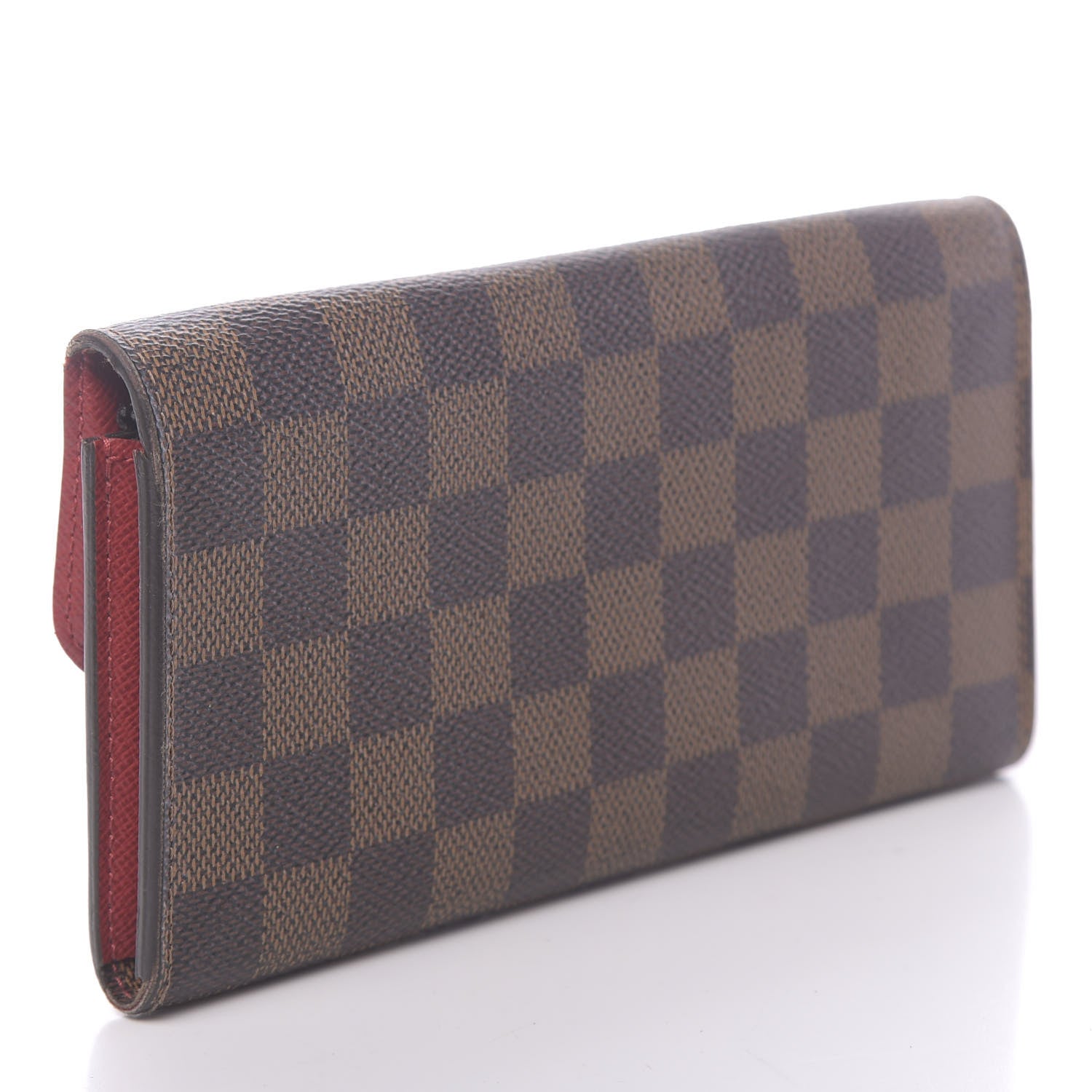 Louis Vuitton Damier Ebene Emilie Wallet Red 3 of 11