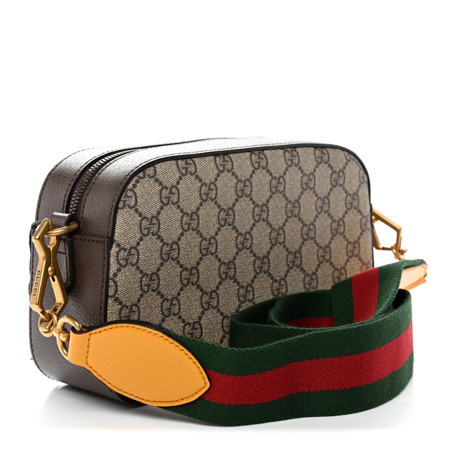 Gucci GG Supreme Monogram Web Neo Vintage Shoulder Bag Beige New Acero Crop 3 of 11