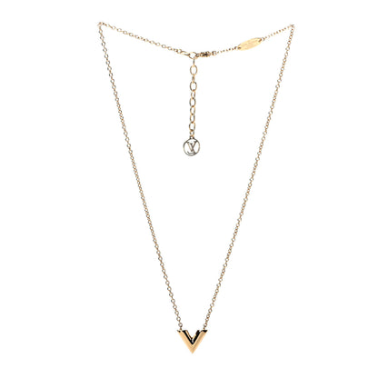 Louis Vuitton Essential V Necklace Gold 2 of 5