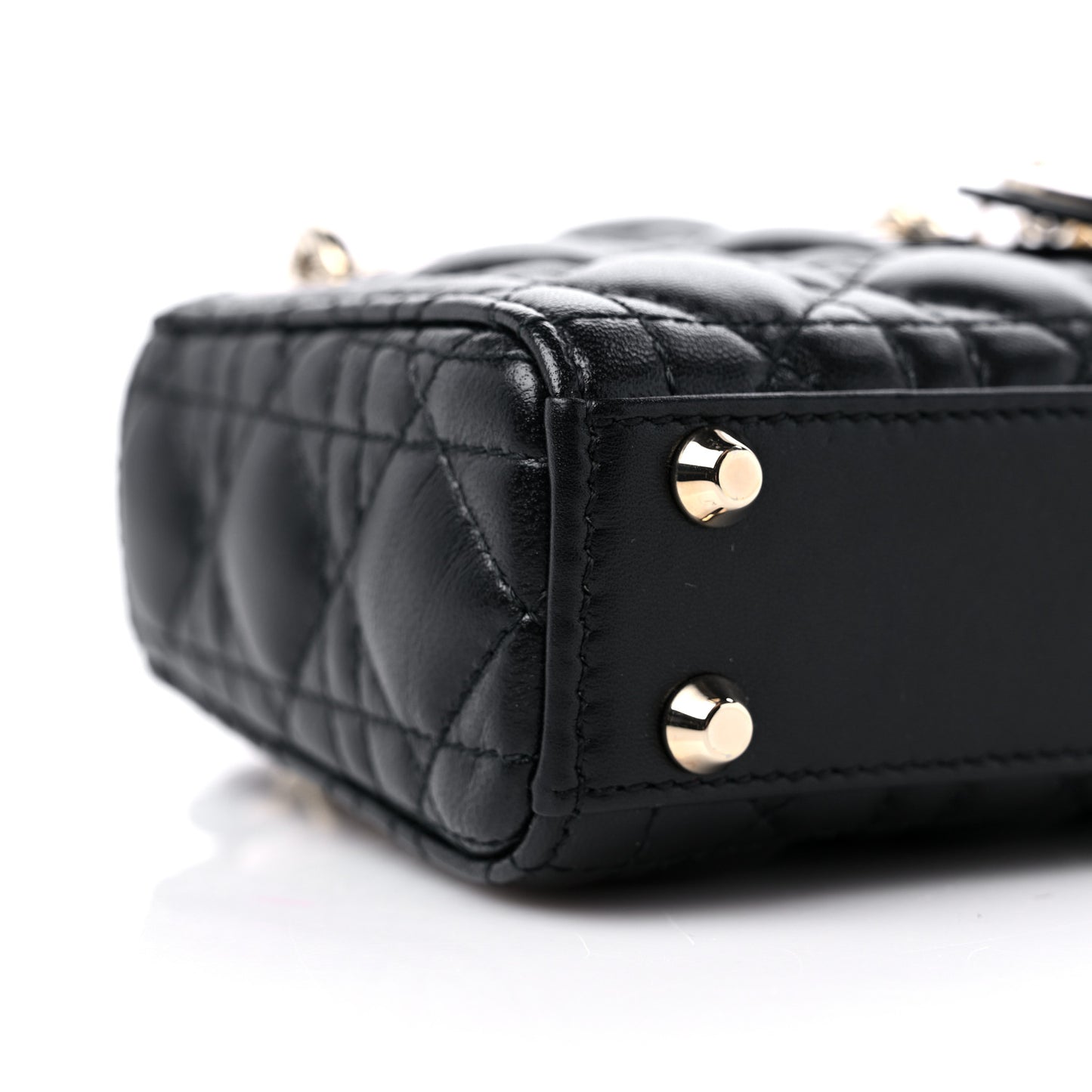 Lambskin Cannage Micro Lady Dior Black