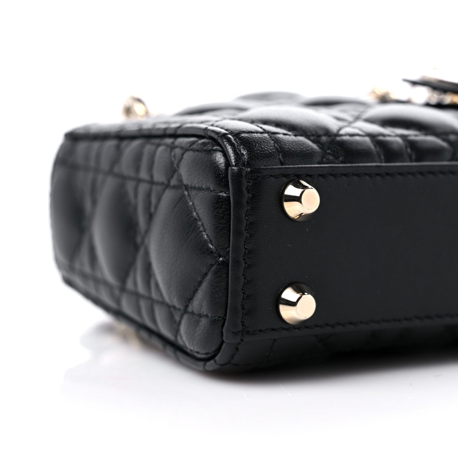 Christian Dior Lambskin Cannage Micro Lady Dior Black 7 of 10