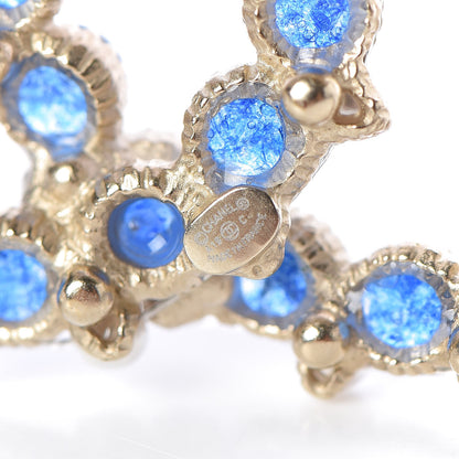 Chanel Gripoix Pearl CC Star Brooch Gold Blue 4 of 4