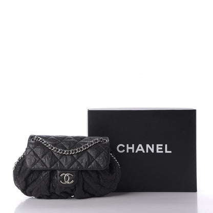 Chanel Washed Lambskin Quilted Mini Chain Around Flap Black 10 of 10