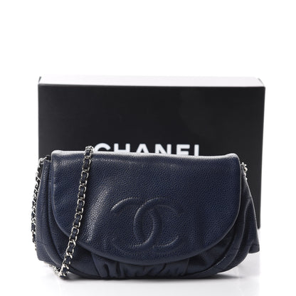 Chanel Caviar Half Moon Wallet On Chain WOC Navy 13 of 13