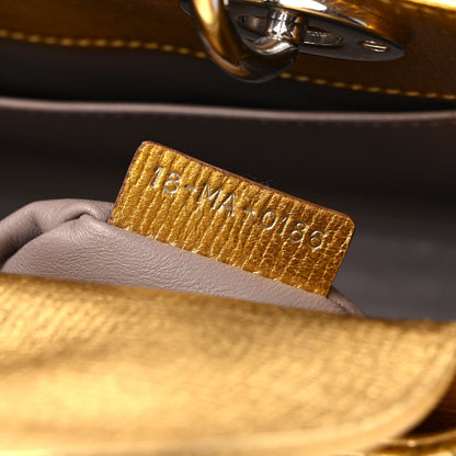 Christian Dior Metallic Grained Calfskin Cannage Small Lucky Badges My Lady Dior Gold 6 of 11