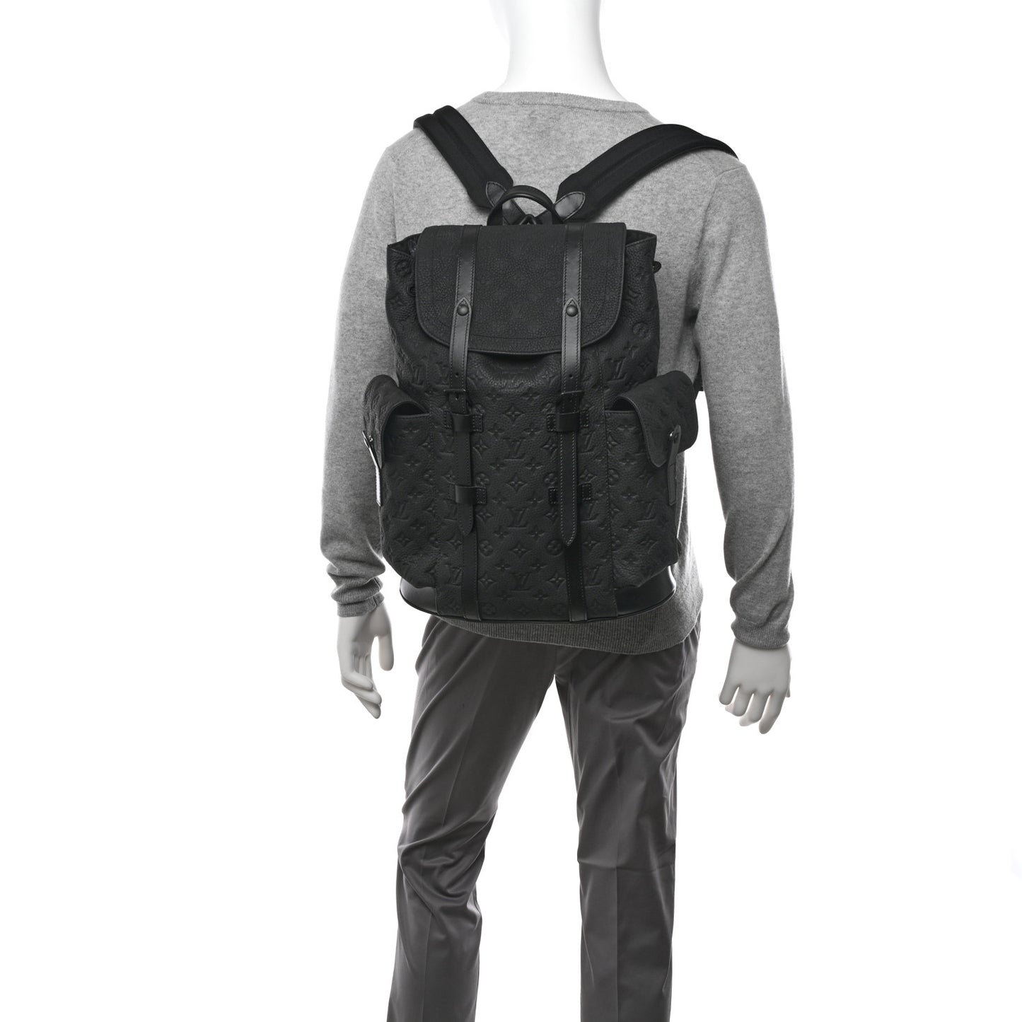 Taurillon Monogram Christopher MM Backpack Black