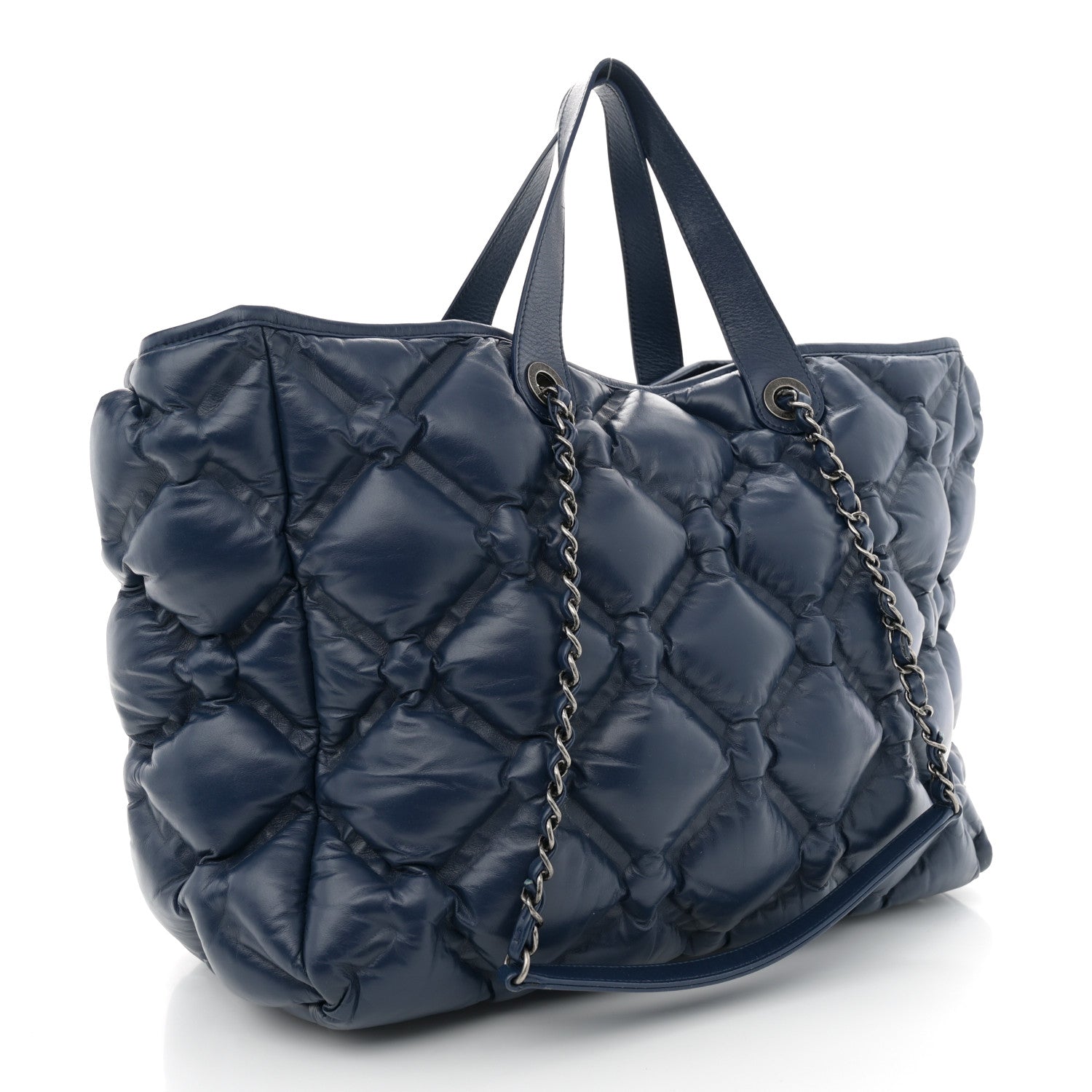 Chanel Calfskin Quilted Large Chesterfield Navy 4 of 12