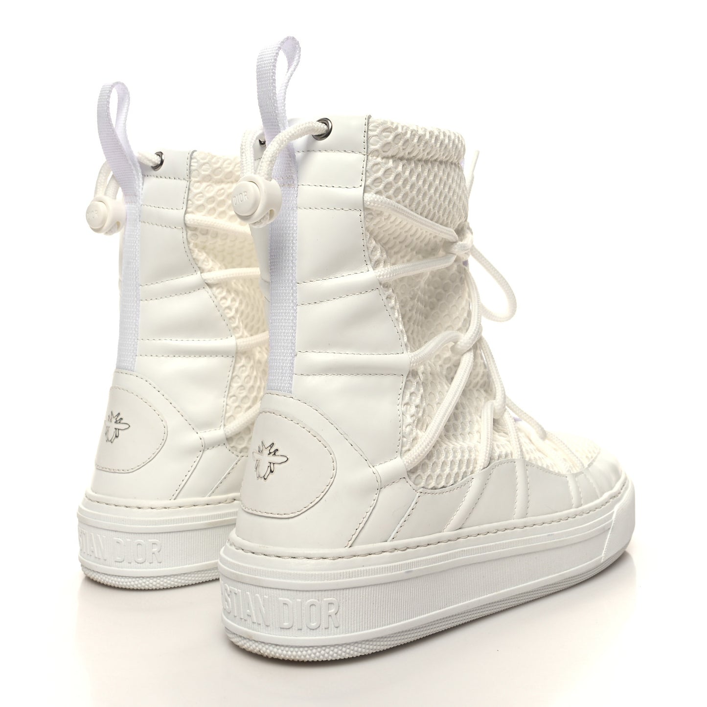 Resille Calfskin Womens Dior Solar Ankle Boots 38 White