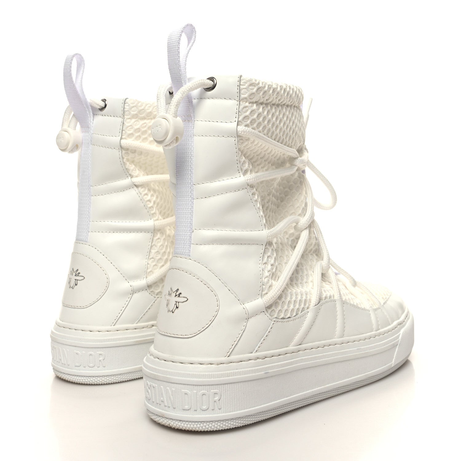 Christian Dior Resille Calfskin Womens Dior Solar Ankle Boots 38 White 4 of 9