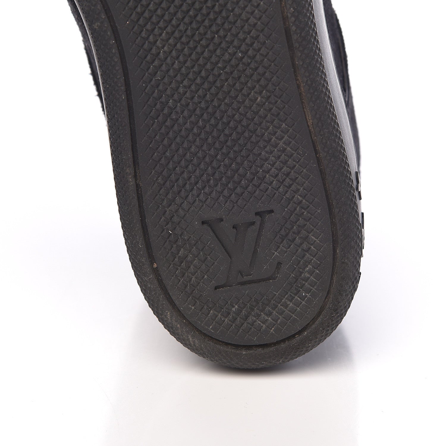 Louis Vuitton Calfskin Suede Monogram Cliff Top Wedge Sneakers 38.5 Black 14 of 14