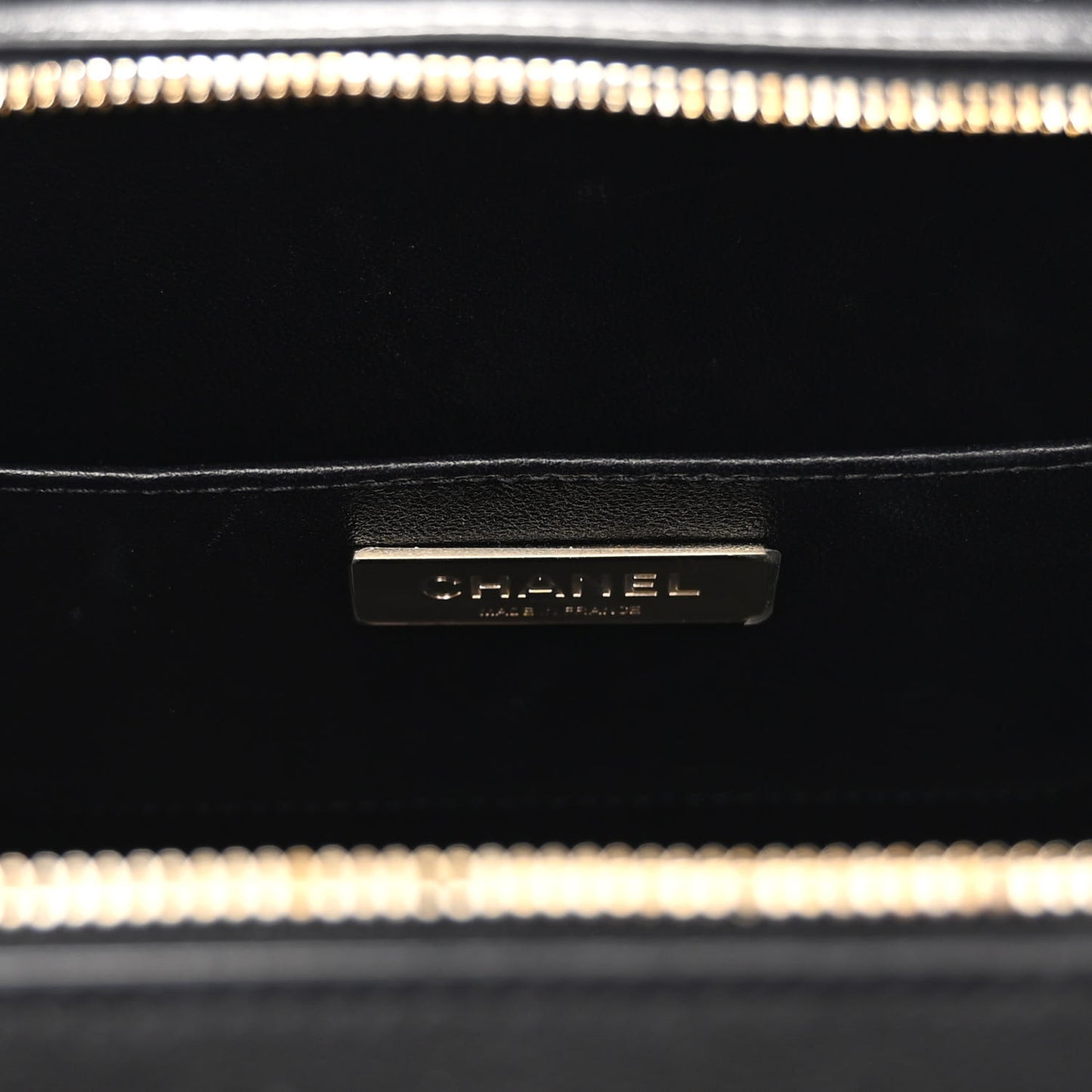 Calfskin Quilted Studded Square Vanity Case Black