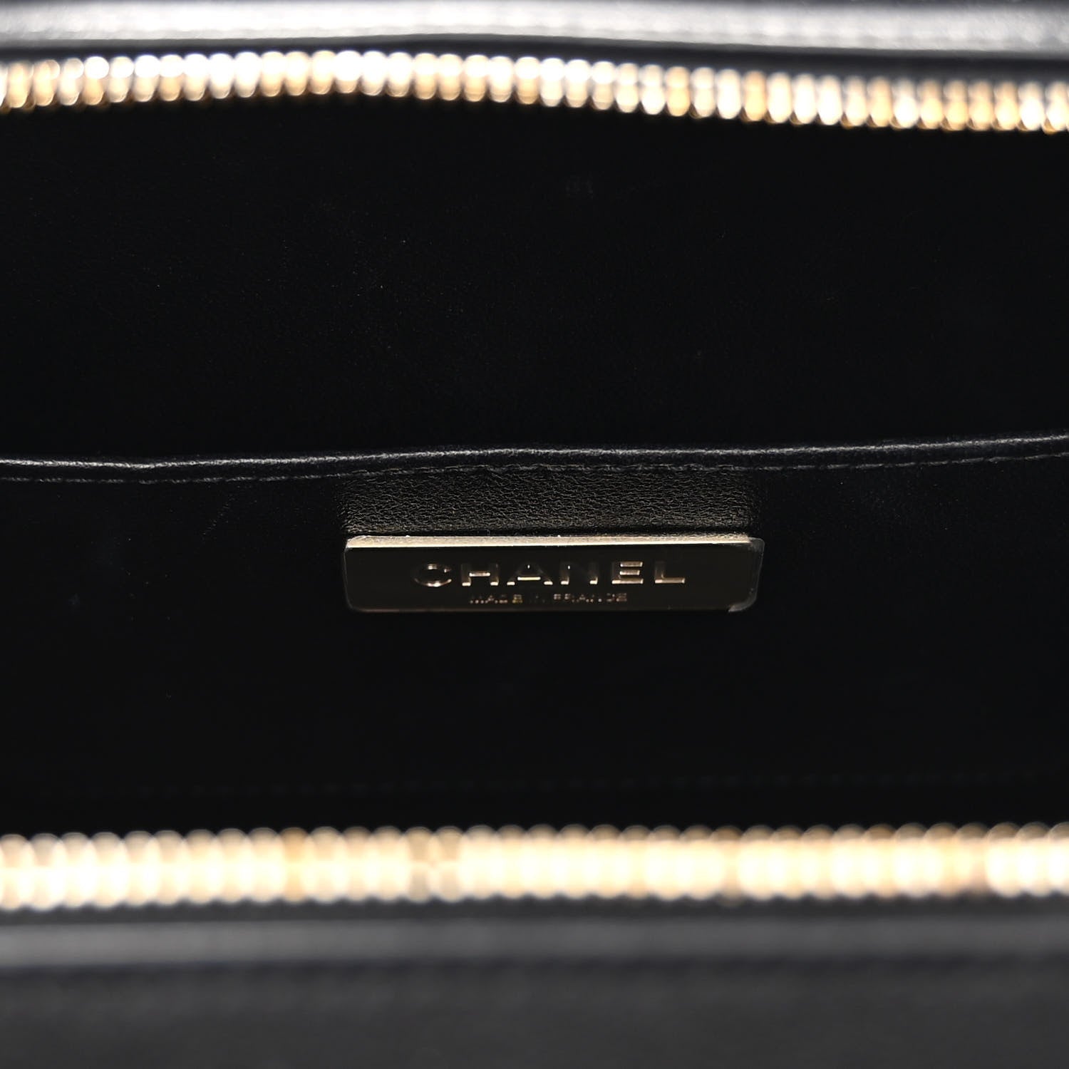 Chanel Calfskin Quilted Studded Square Vanity Case Black 8 of 11