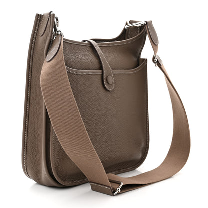Hermes Taurillon Clemence Evelyne III PM Etoupe 3 of 11