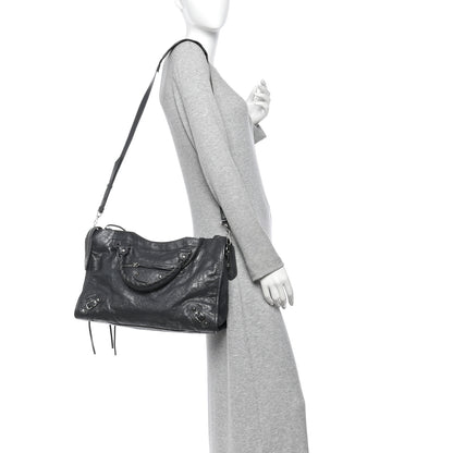 Balenciaga Agneau Classic Silver Hardware City Gris Fossile 2 of 14