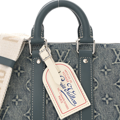 Louis Vuitton Monogram Washed Denim Keepall Bandouliere 25 7 of 10