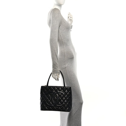 Chanel Caviar Quilted Medallion Tote Black 2 of 10