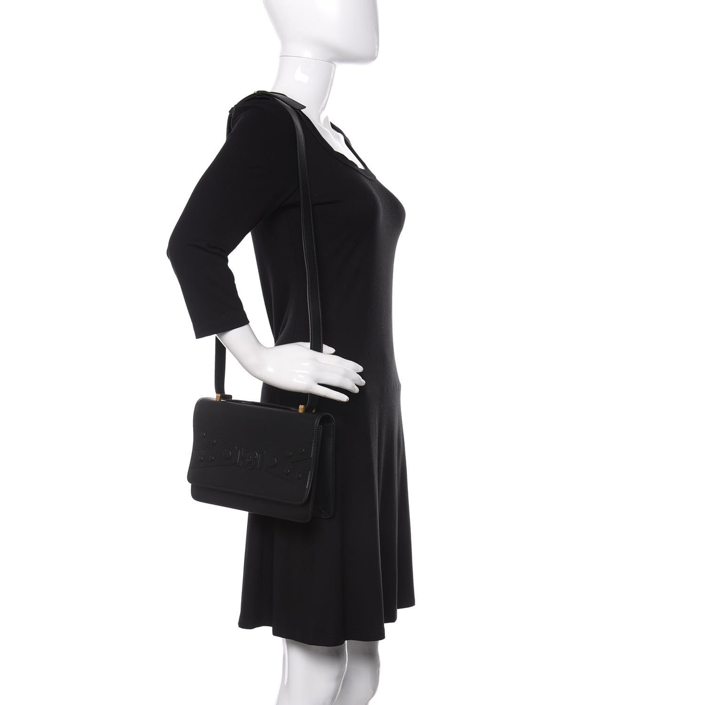 Calfskin Tribute X Shoulder Bag Black