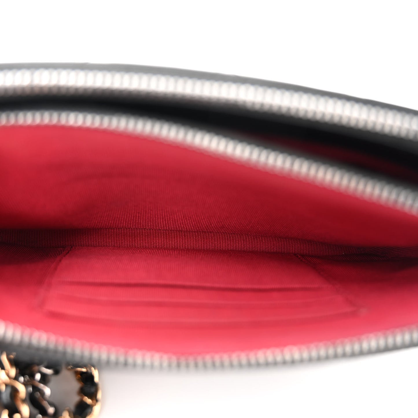 Aged Calfskin Quilted Small Gabrielle Clutch With Chain Black
